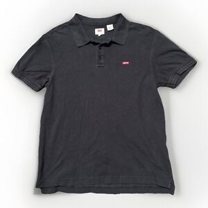 Levi's Men's Black Polo Shirt Medium Collared‎ Casual